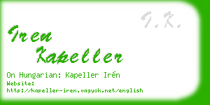 iren kapeller business card